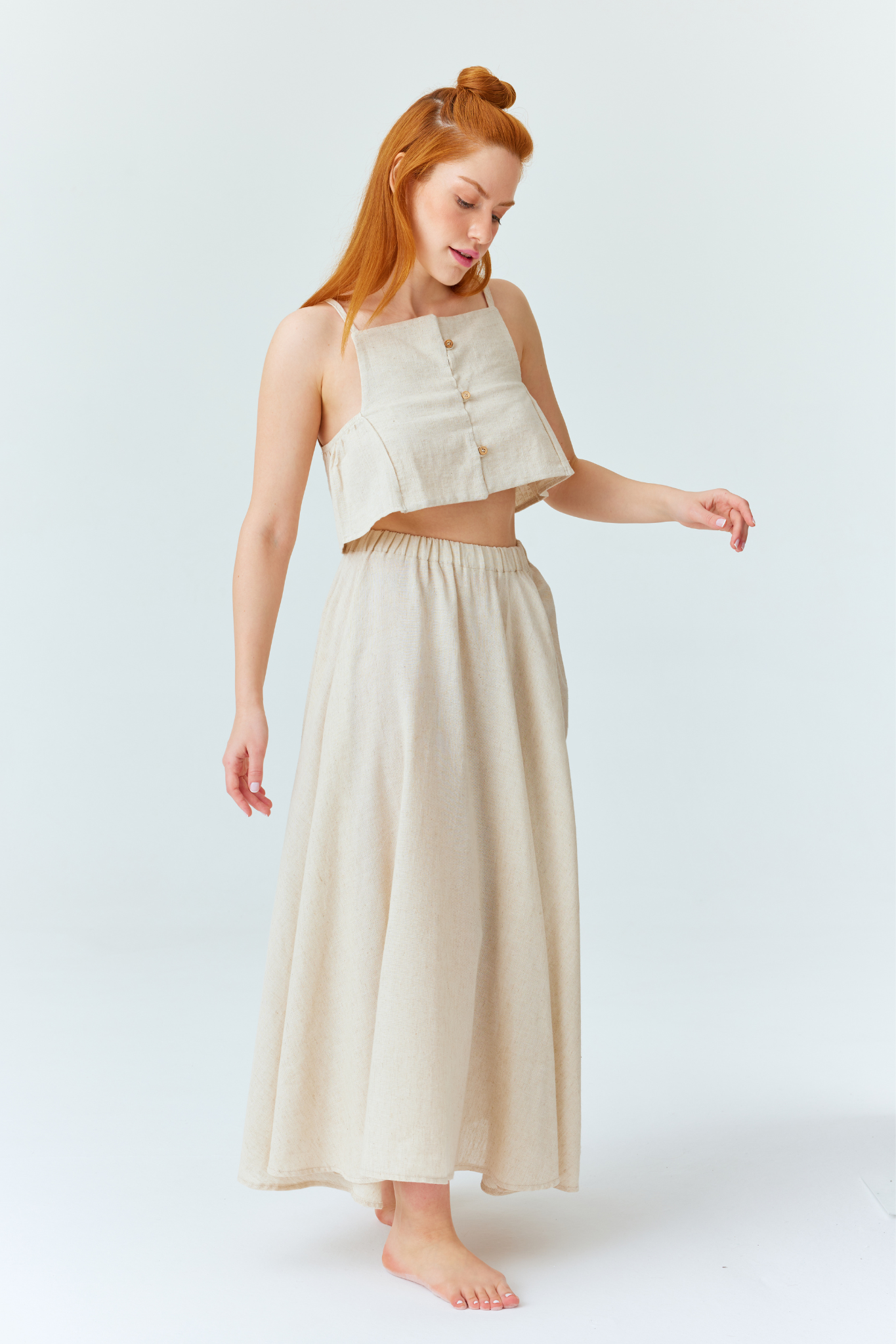 Asana Linnen Rok – Natuurlijk Beige