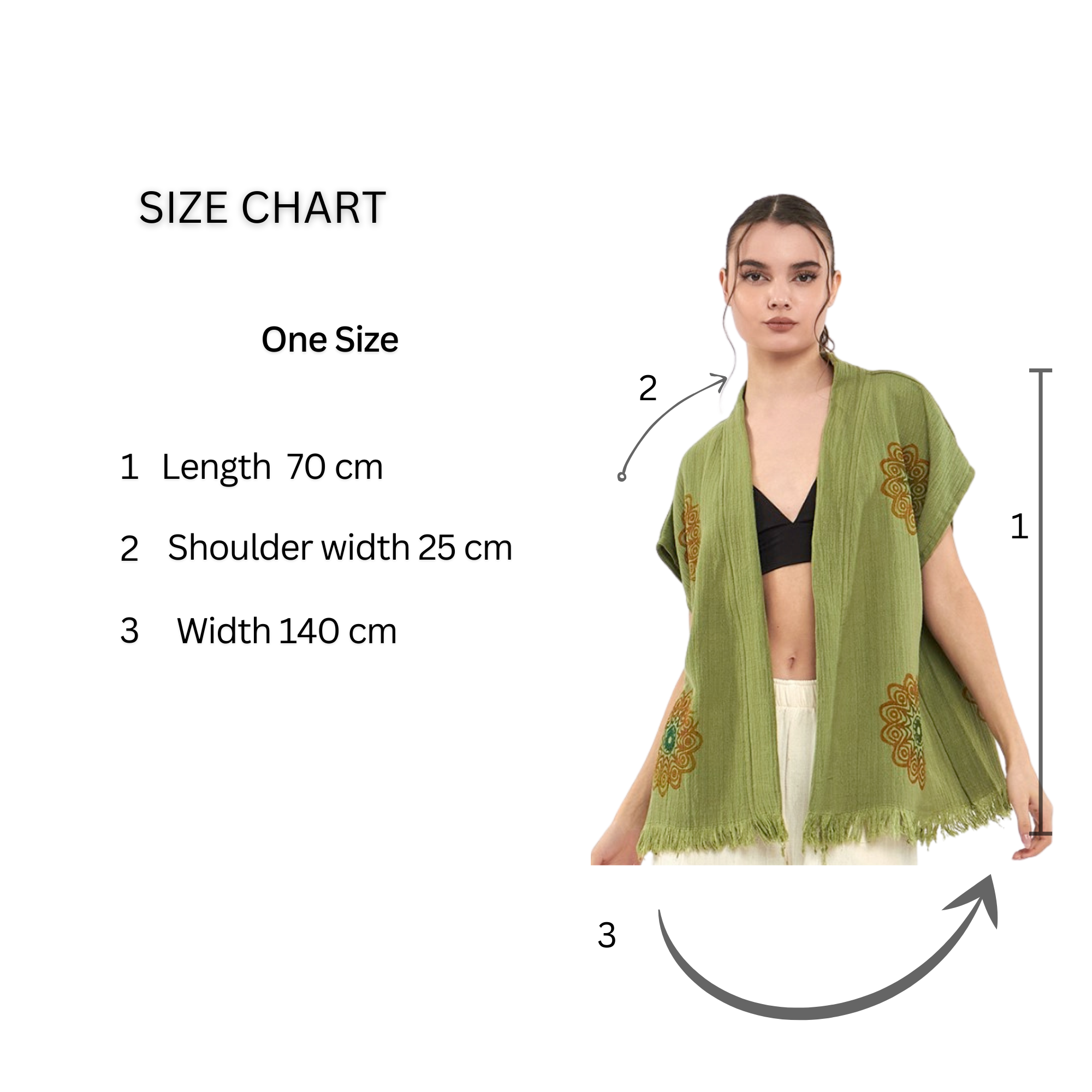 Weste - Blume des Lebens - Grün