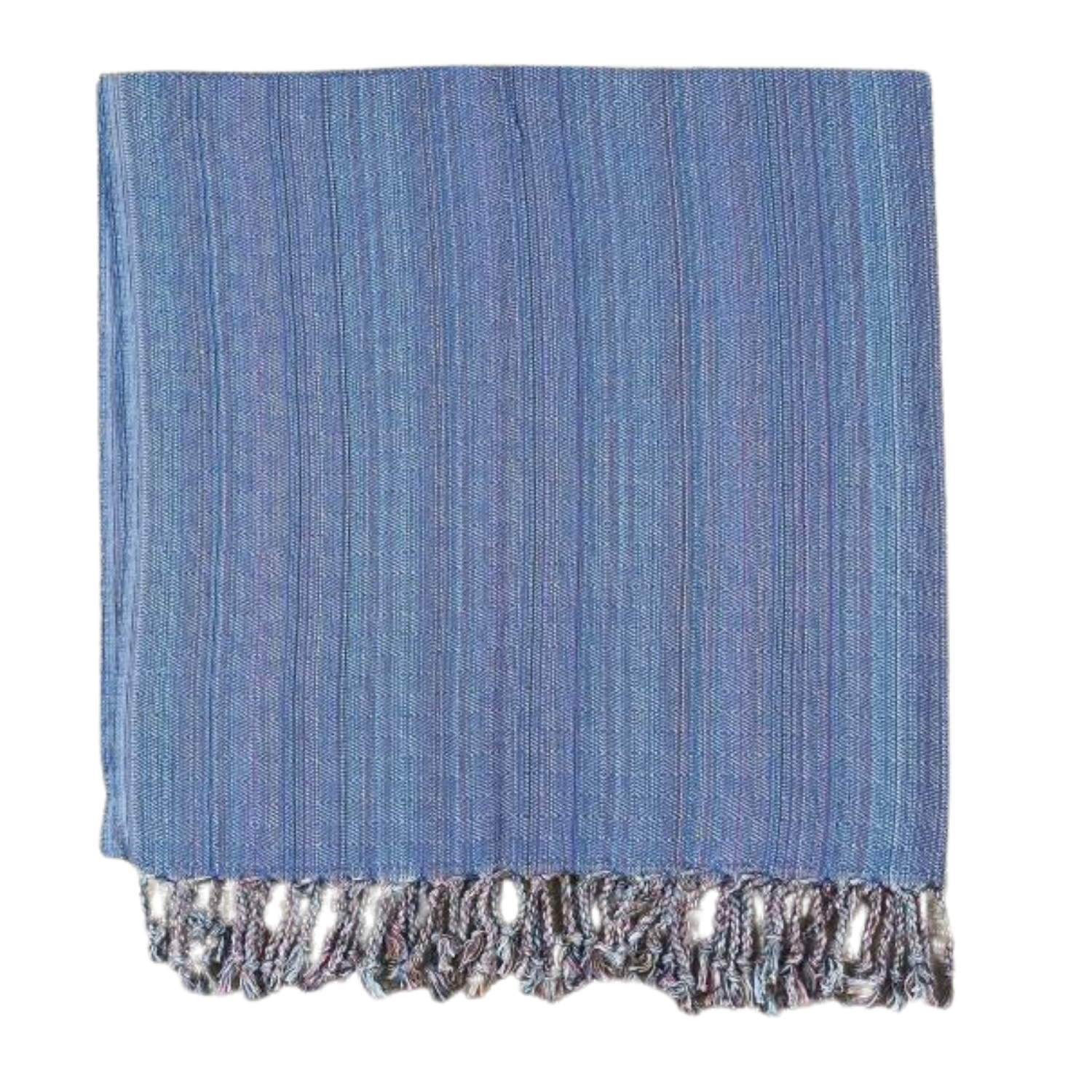 Stylish blue Liva Turkish towel, soft and versatile for bath or beach use.