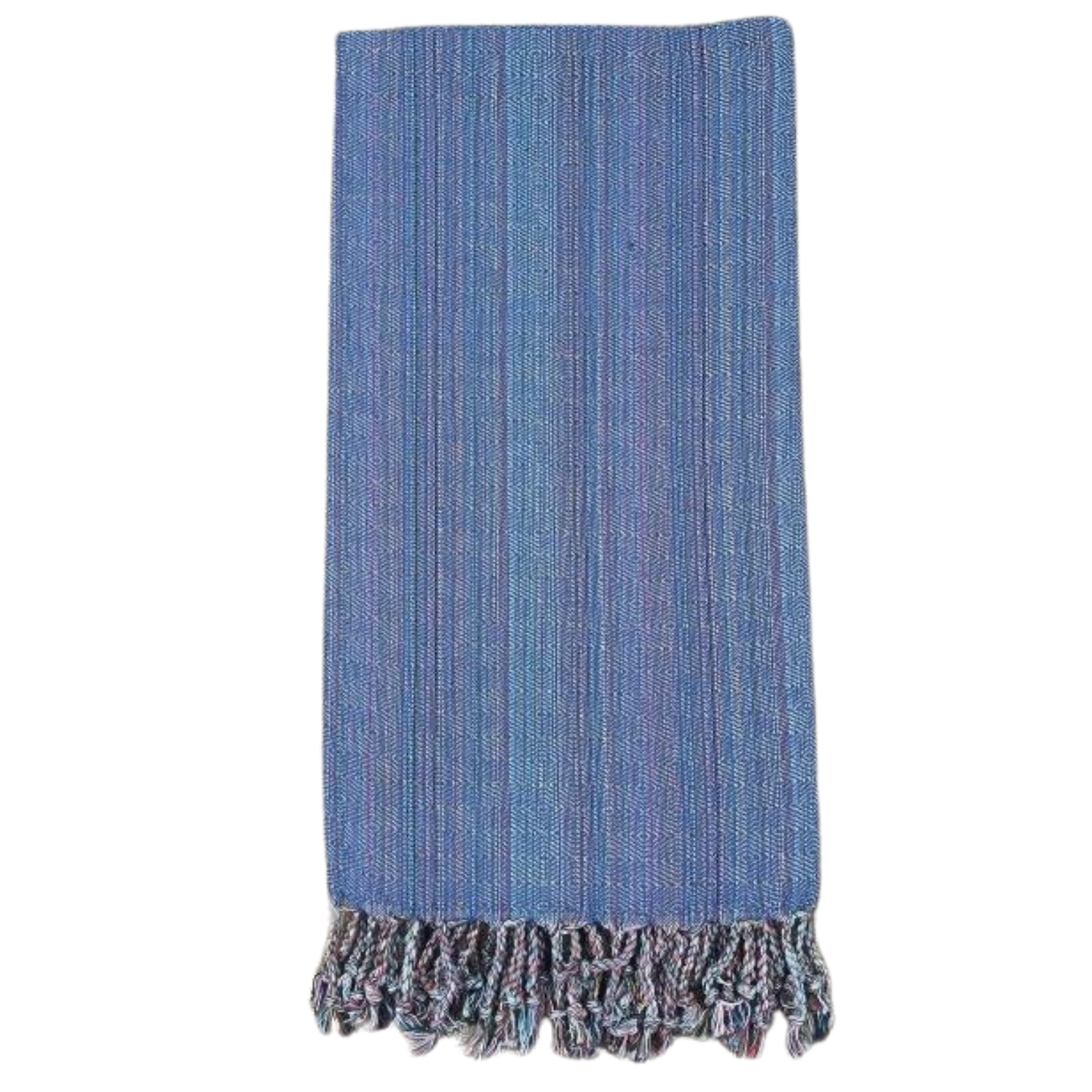Vibrant blue Liva Turkish towel, perfect for poolside relaxation.