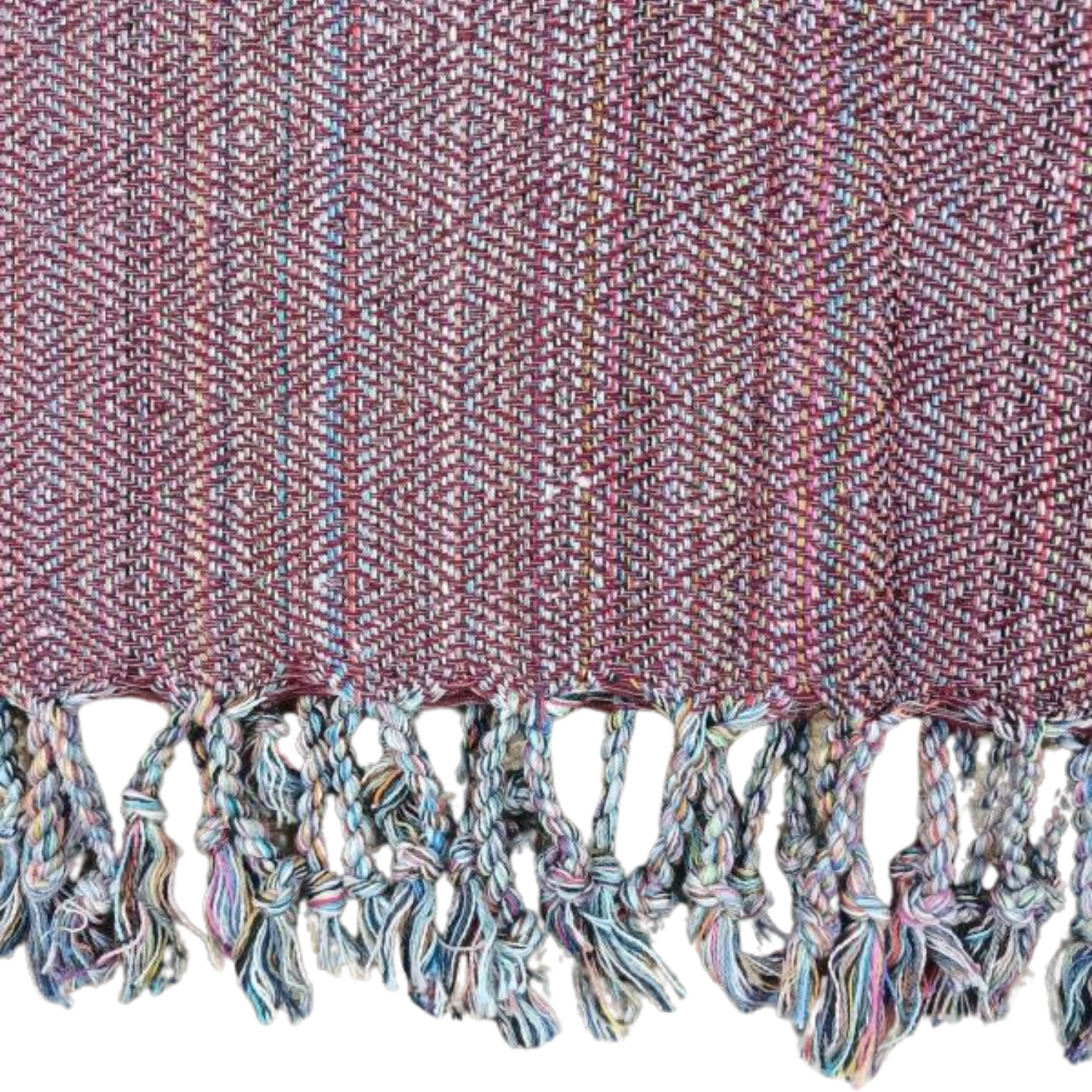 Deep burgundy Liva Turkish towel, offering both style and comfort in every wash.