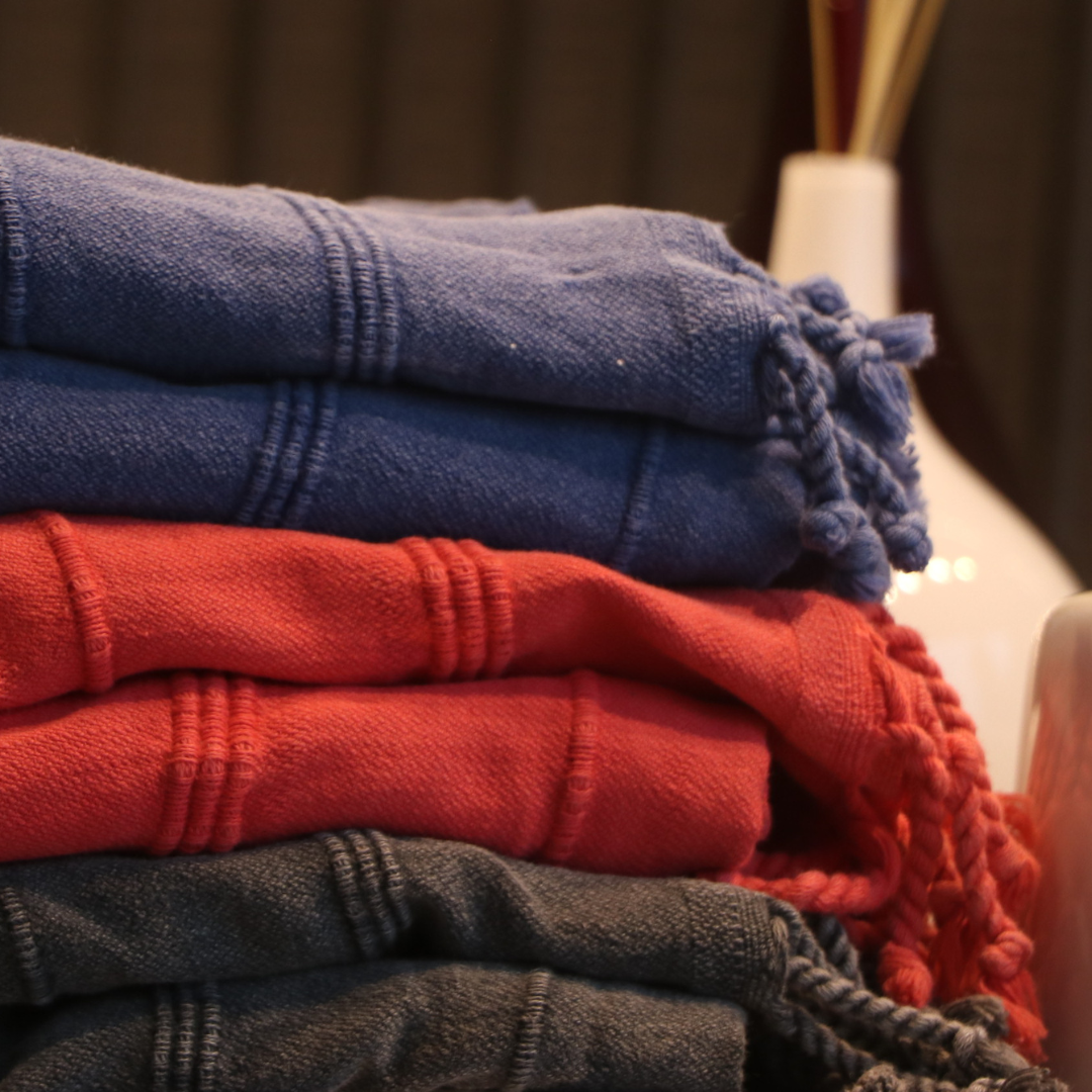 Stonewashed Hammam Towel | Fouta | Coral | Trimita