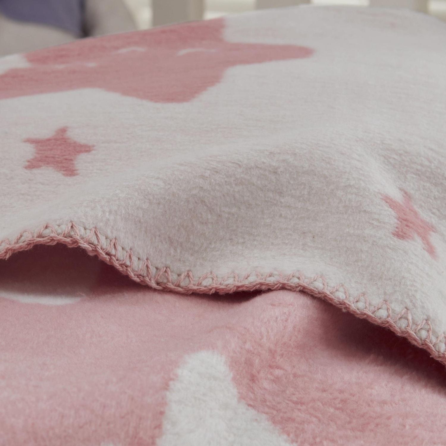 Star Cotton Baby Blanket - Pink