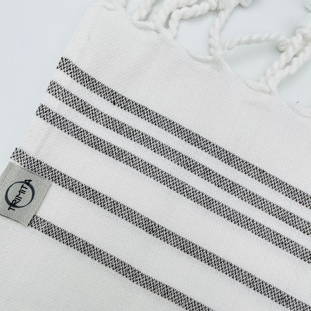 Ensemble de serviettes rayées Iris, serviette de bain + serviette de toilette