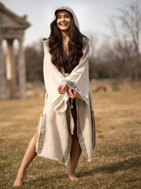 Kimono en lin à capuche - Aphrodite