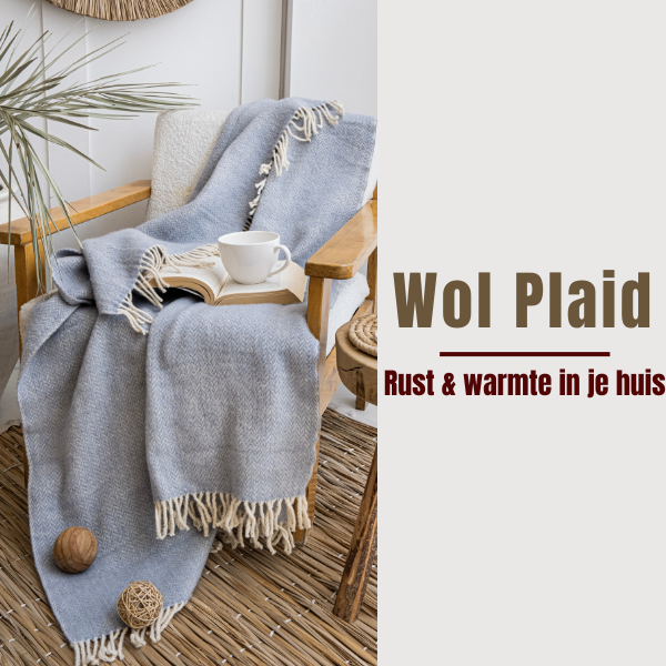 Ladira Wool Throw Blanket – Light Blue