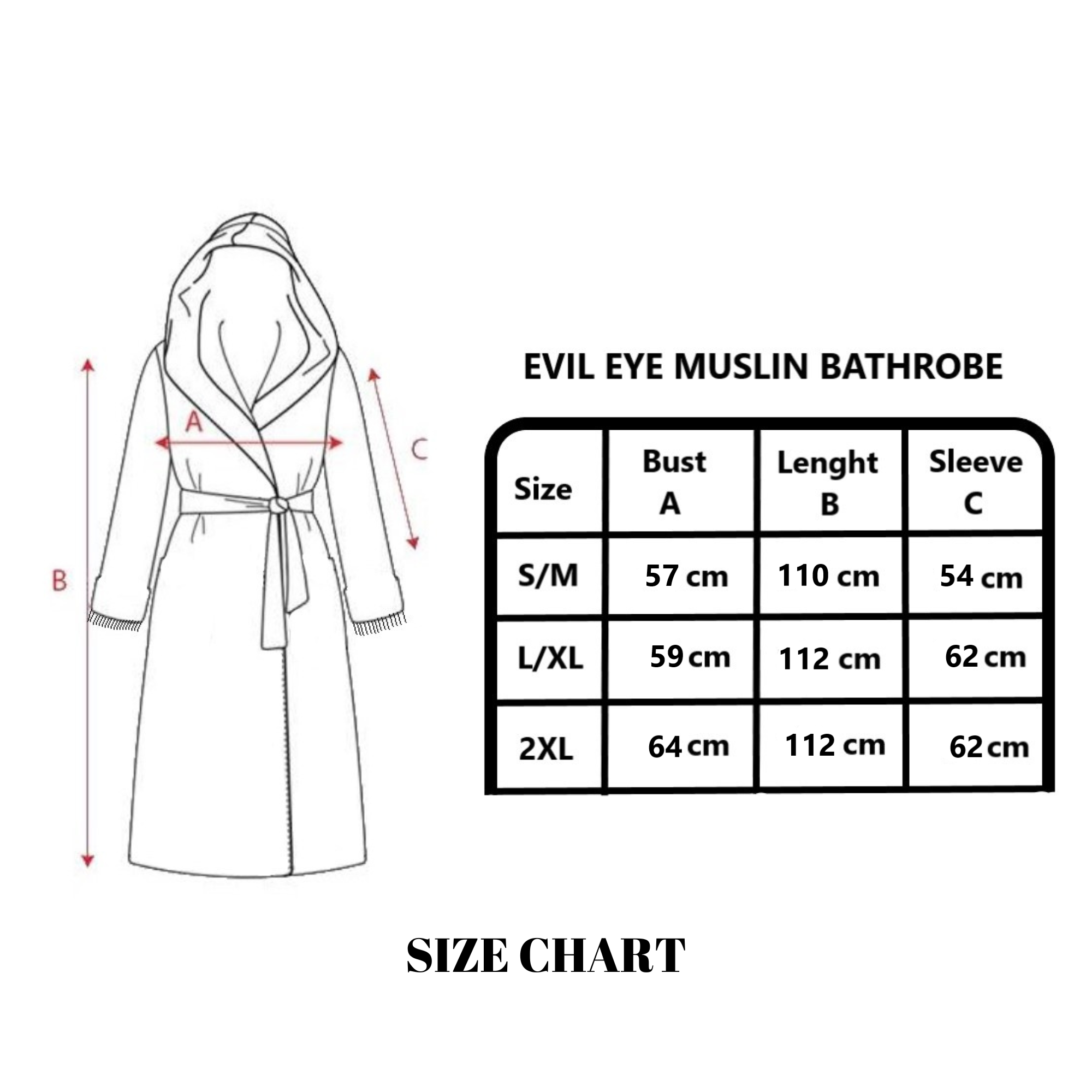 Evil Eye Bathrobe and Turkish Towel Set