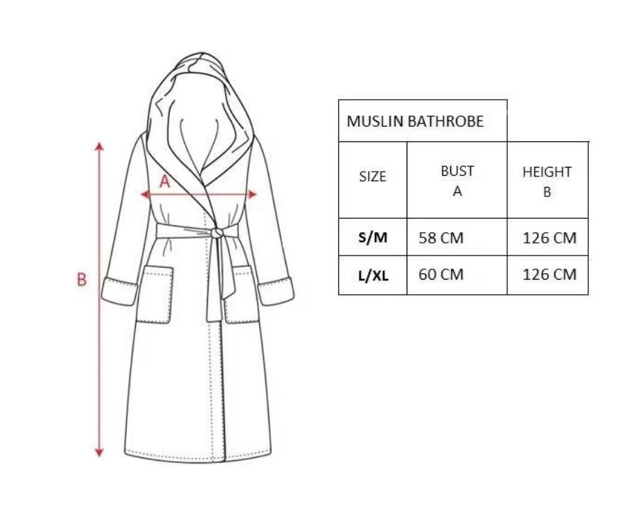 Zebra Muslin Hooded Bathrobe