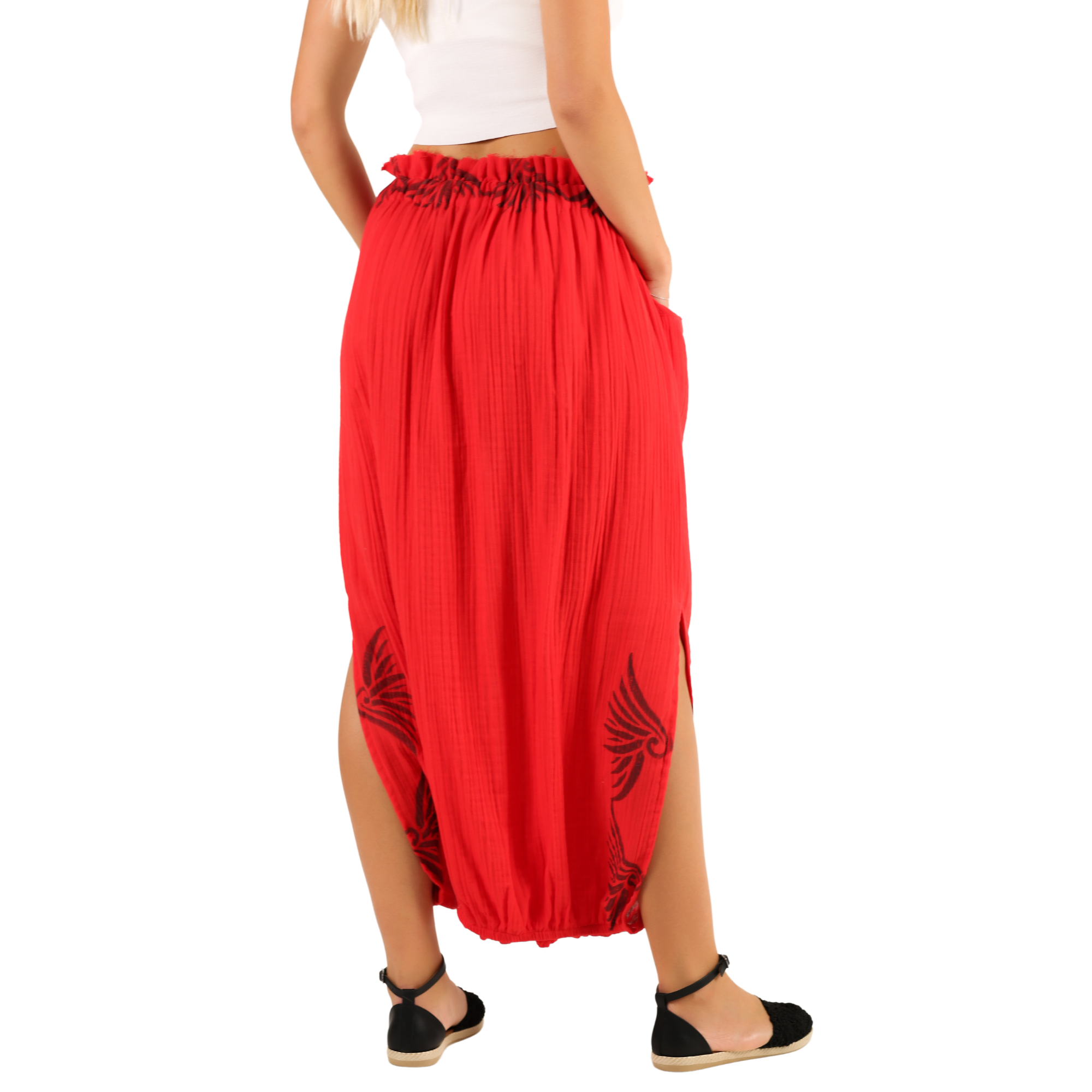 Haremshosenrock aus weicher Baumwolle für den Sommer