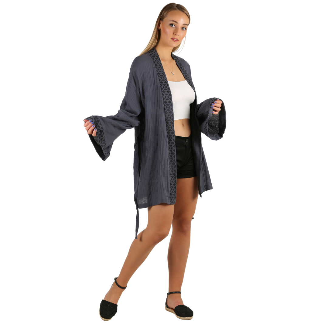 Korte Oversized Kimono, Kimonovest