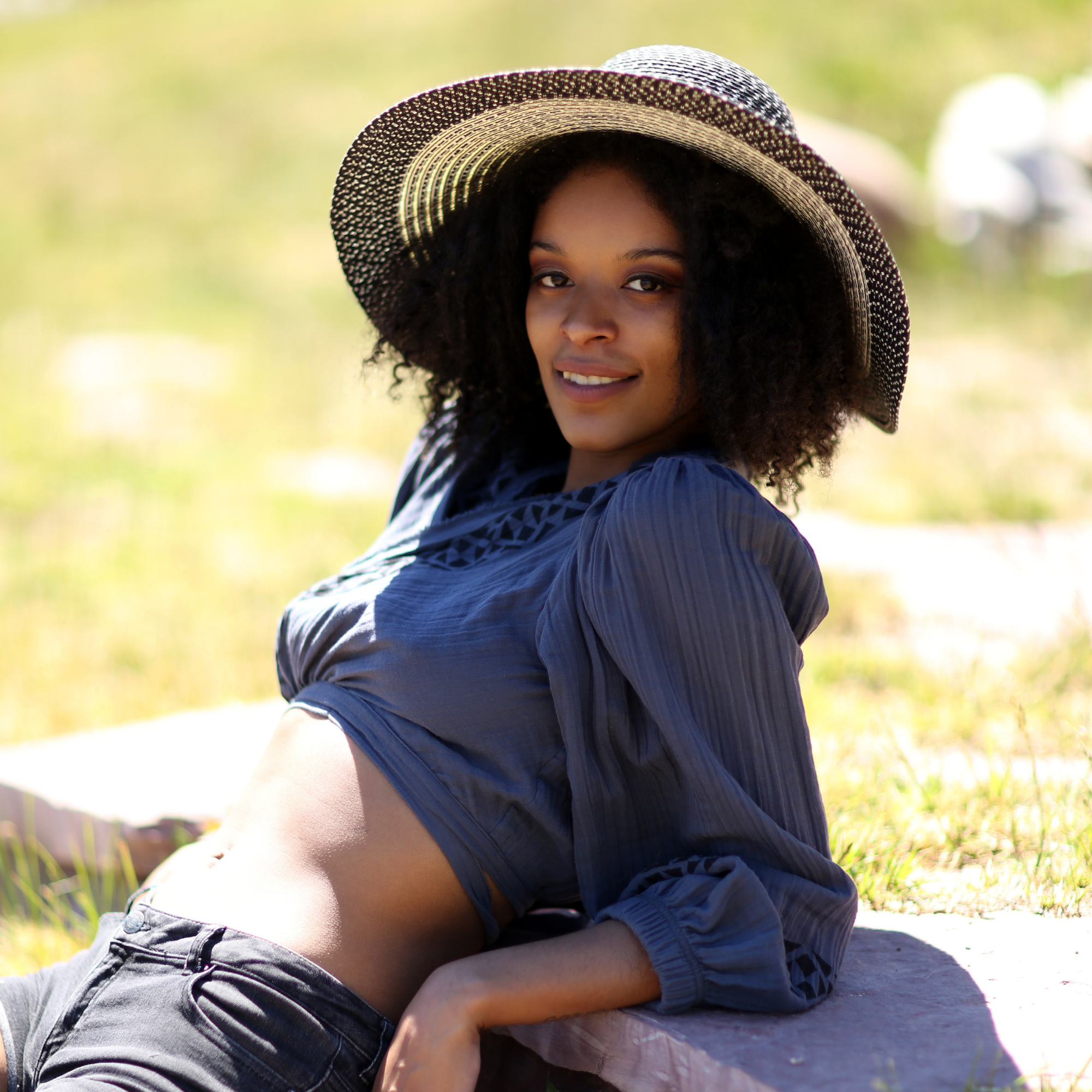 Black Women Cotton Top, long sleeve, wrap tie back crop top blouse