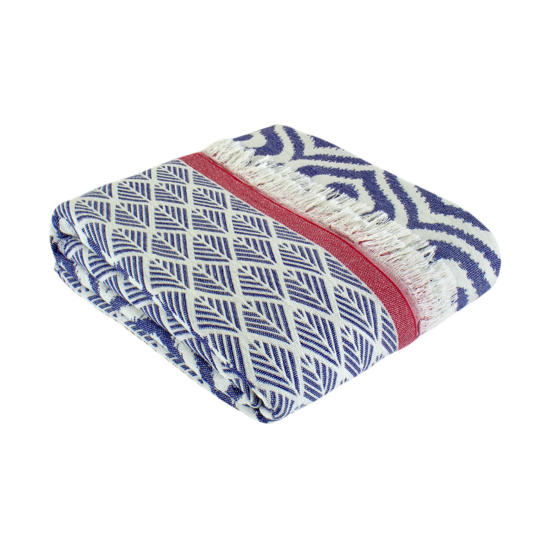 Comfort | Boho Turkish Cotton Throw Blanket - Trimita