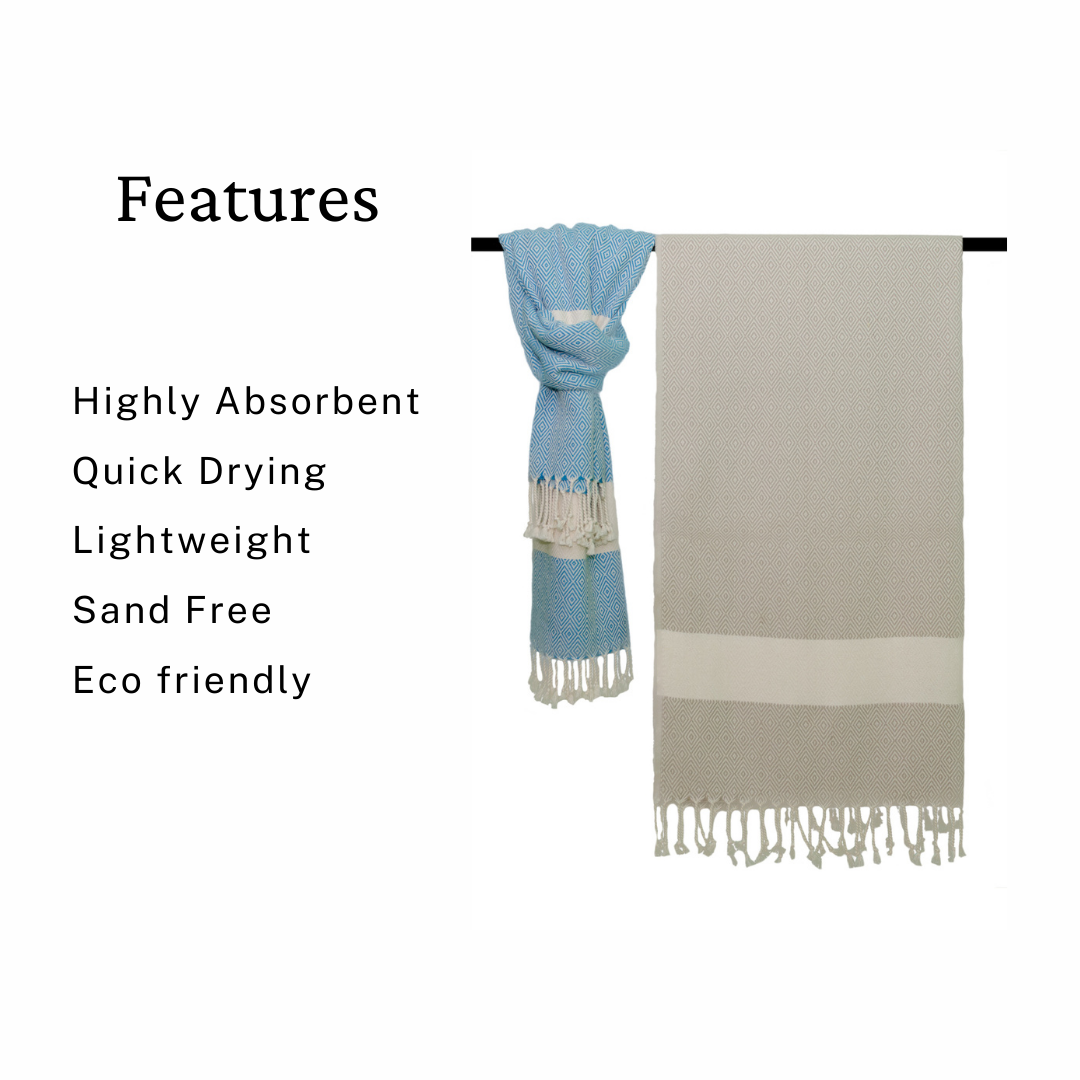 Turkish Beach Towel | Diamond - Trimita