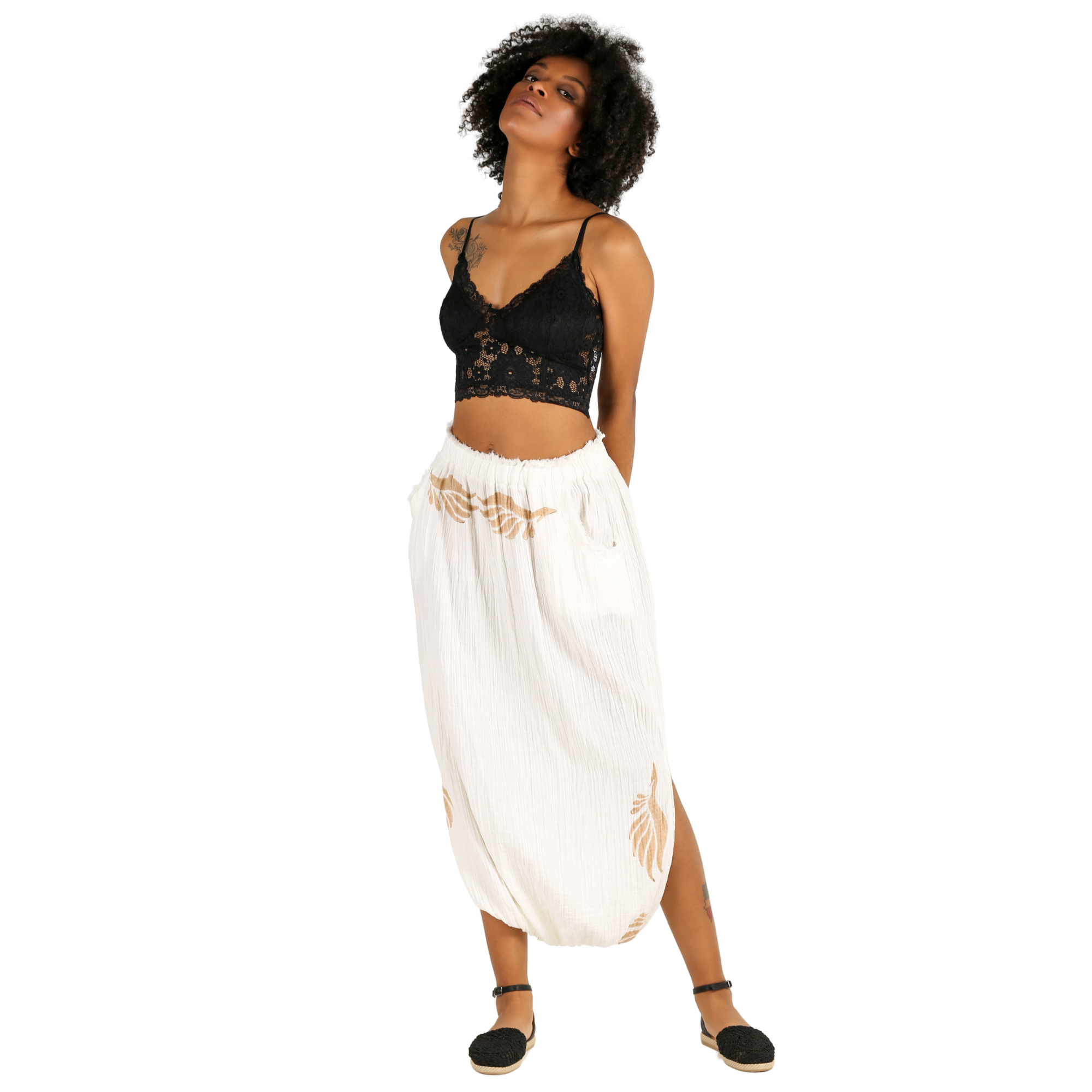 Haremshosenrock aus weicher Baumwolle für den Sommer