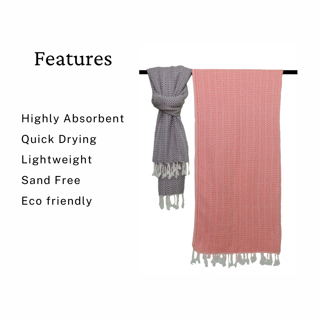 Turkish Towel | Plain Herringbone - Trimita