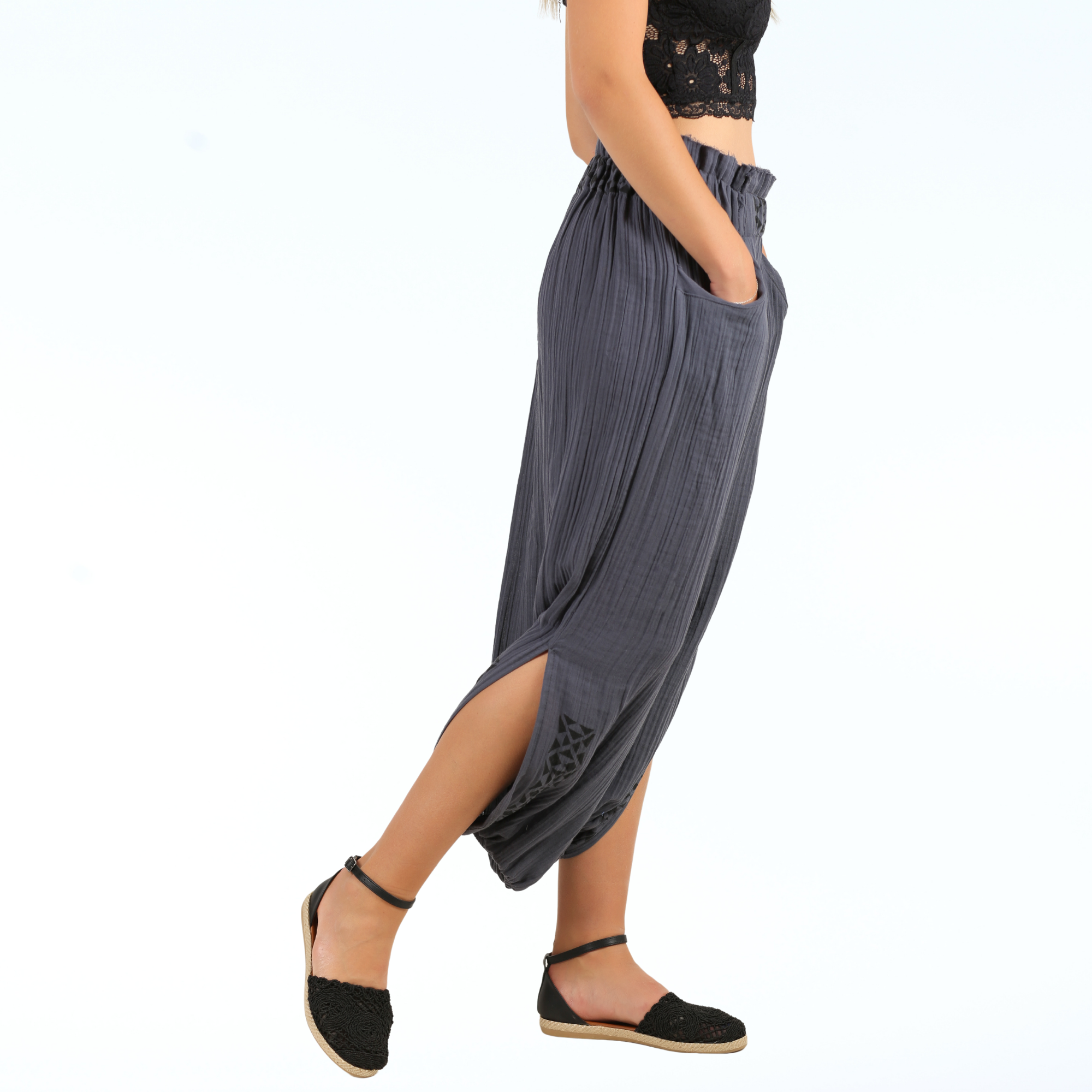 Haremshosenrock aus weicher Baumwolle für den Sommer