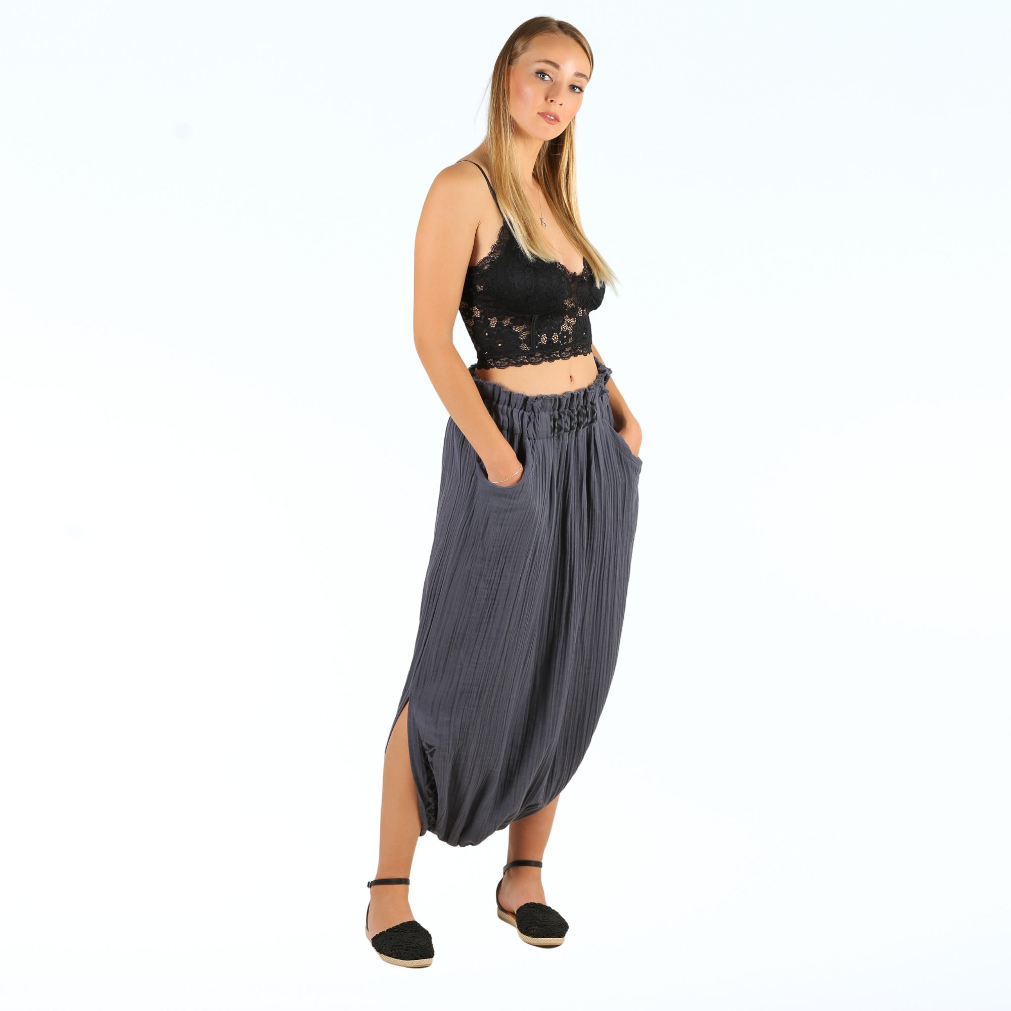 Haremshosenrock aus weicher Baumwolle für den Sommer