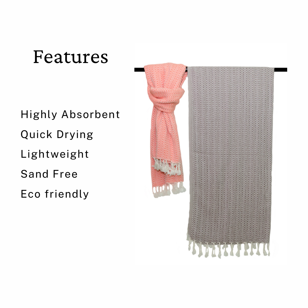 Turkish Towel | Plain Herringbone - Trimita