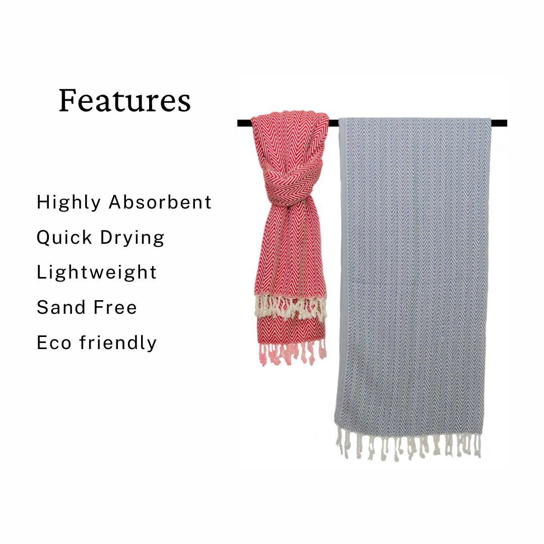 Turkish Towel | Plain Herringbone - Trimita