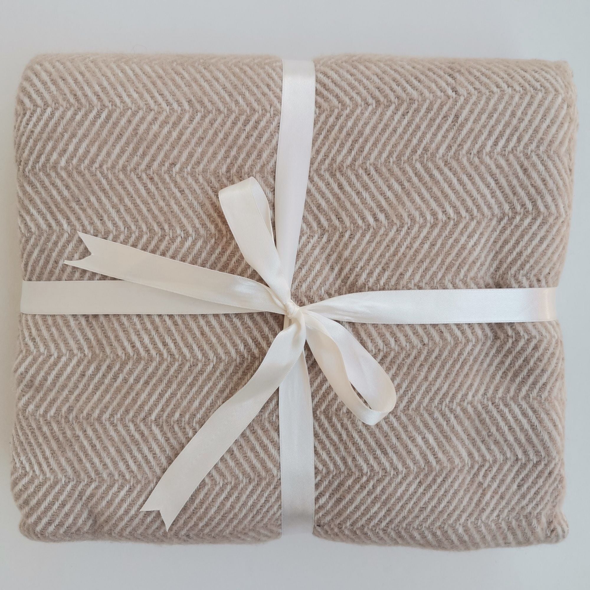 Visgraat Plaid - Beige