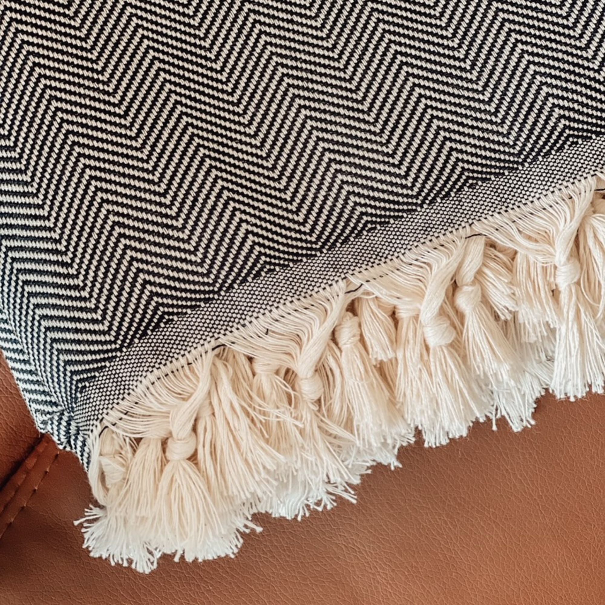 Herringbone Bedspread - Luxury Turkish Cotton (200x240cm)