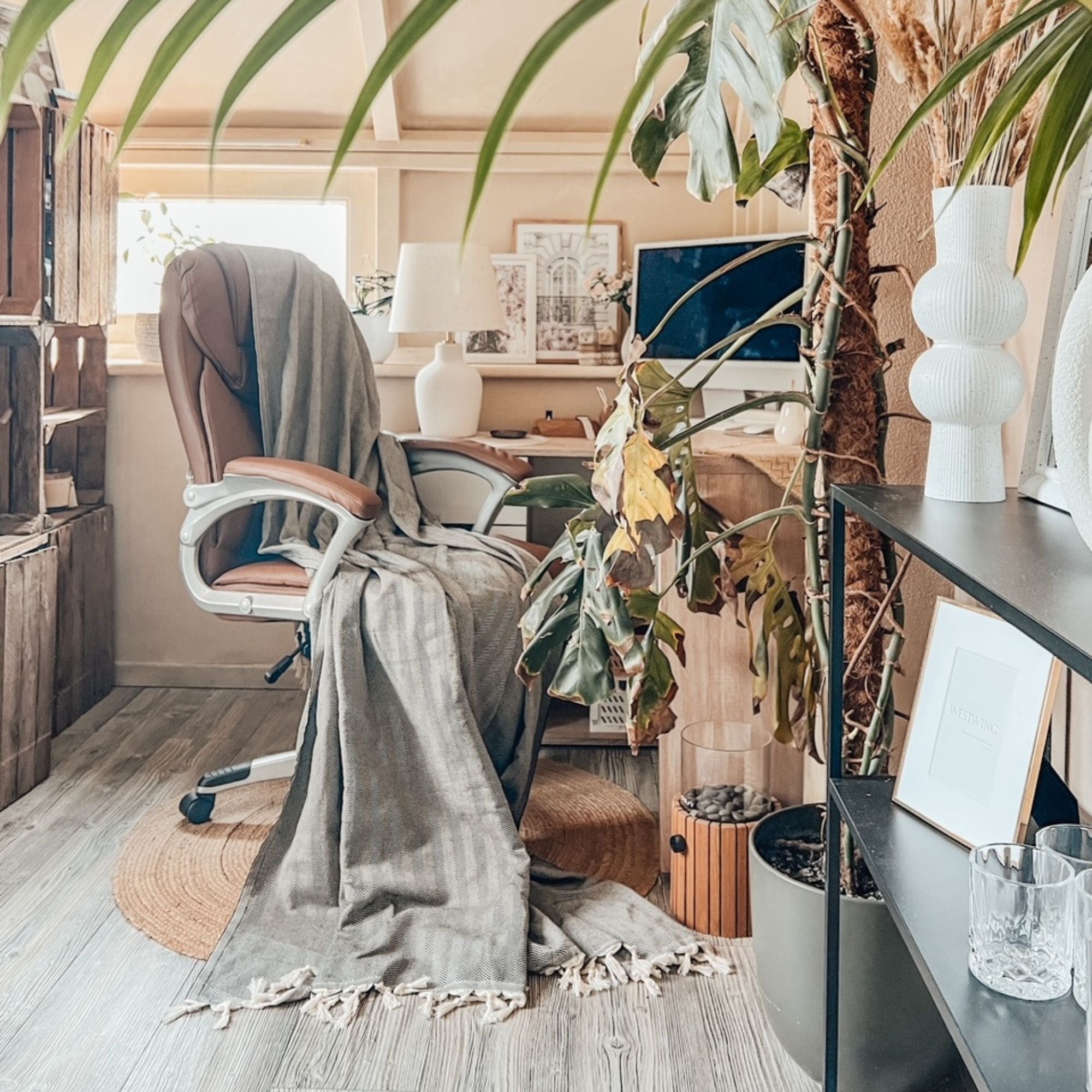 Herringbone Bedspread - Luxury Turkish Cotton (200x240cm)