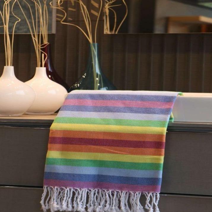 Rainbow Stripe Hammam Towel | Trimita