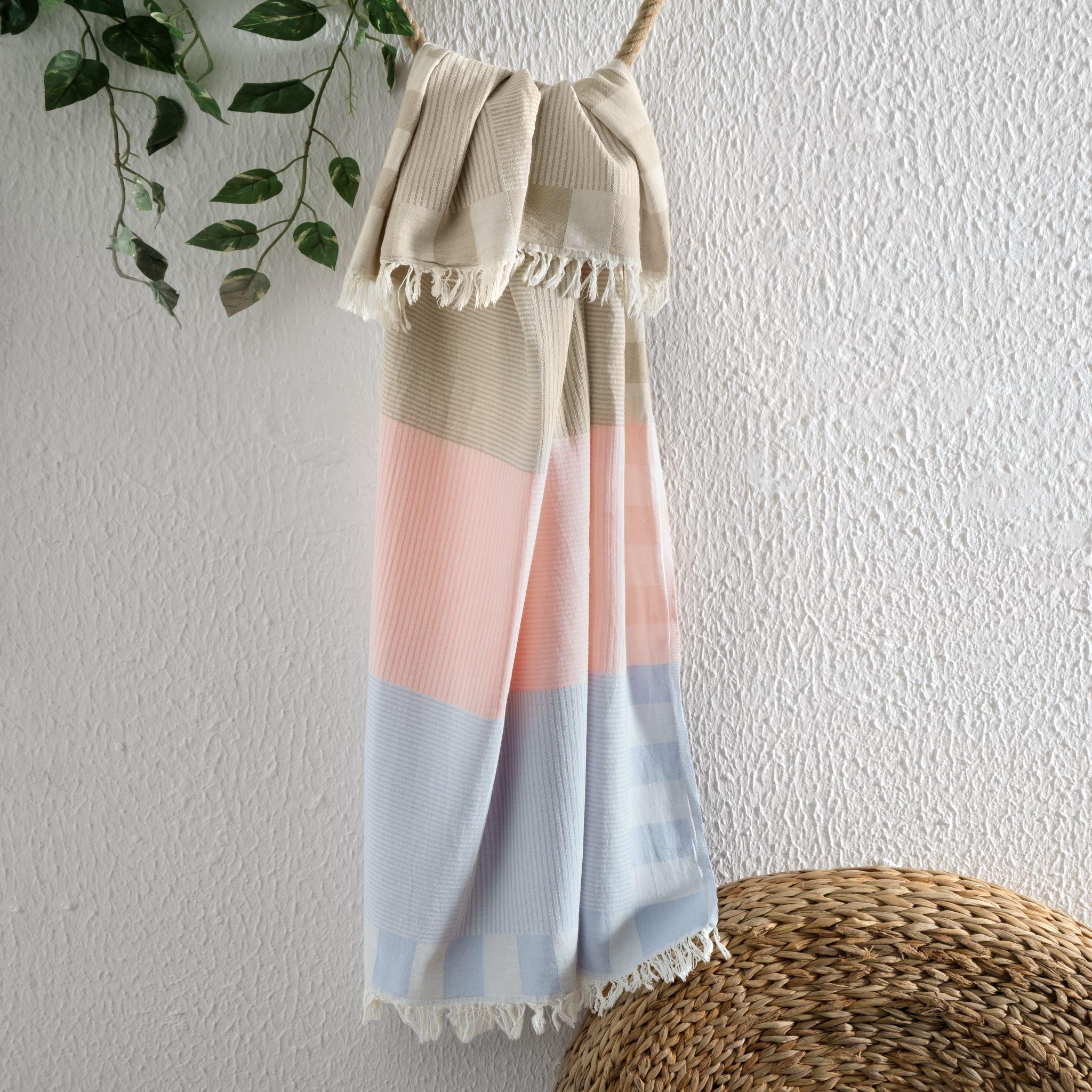 Turkish Towel-Patchwork-OEKO-TEX-Hammam Towel-Peshtemal-Trimita