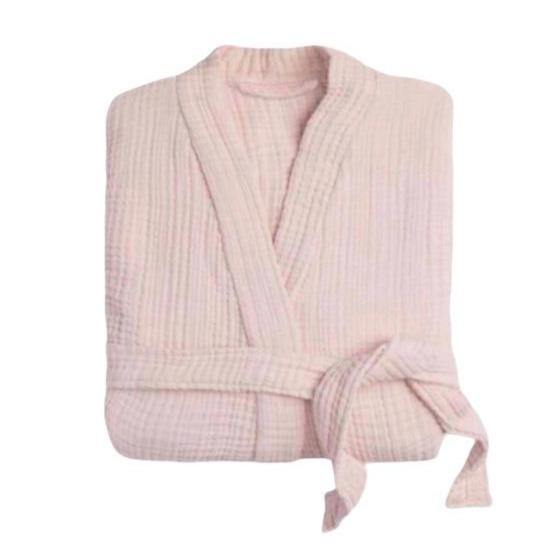 Cloud Cotton Unisex Bathrobe - Pink - Trimita
