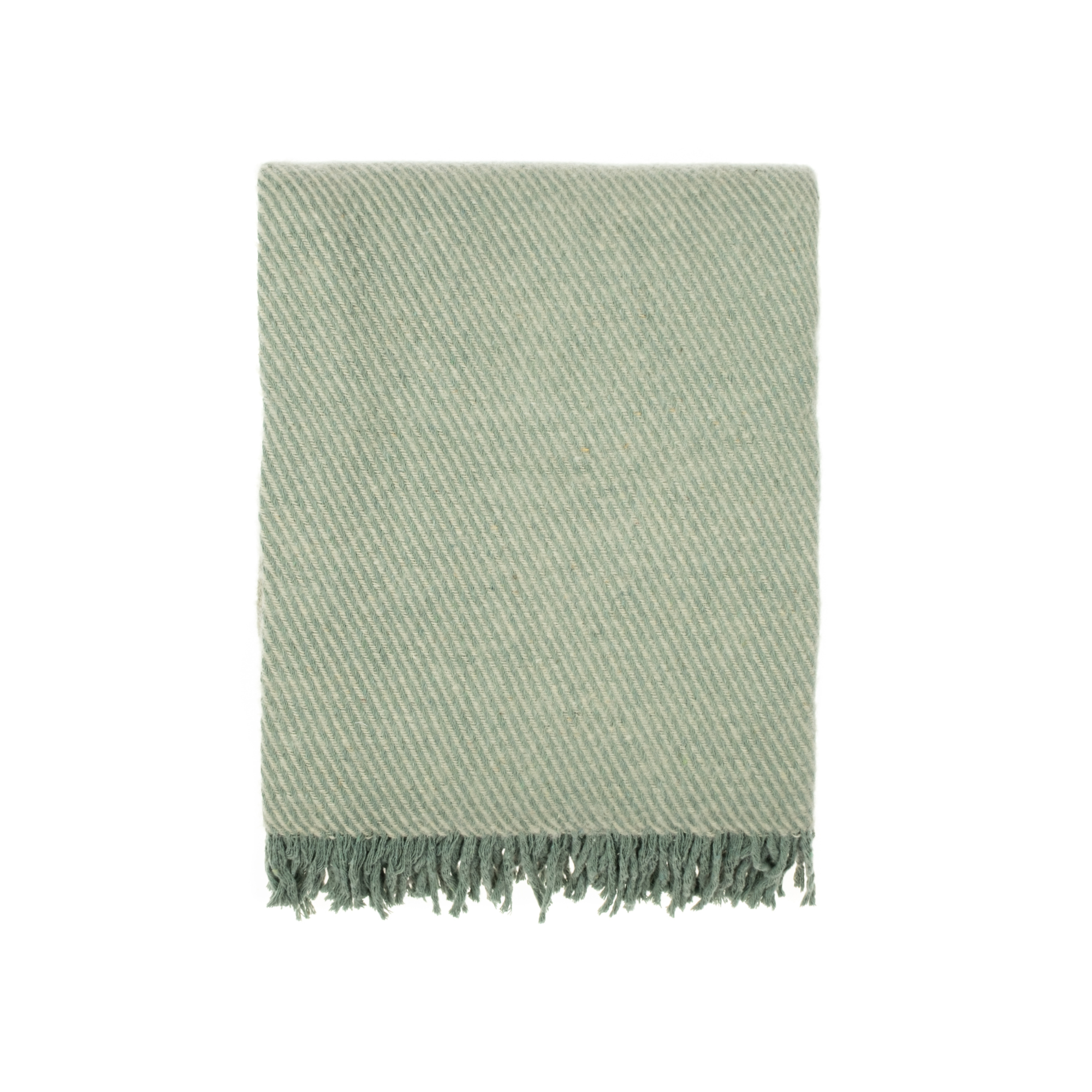 Mint wollen mix plaid biedt een gezellige mix van warmte en stijl