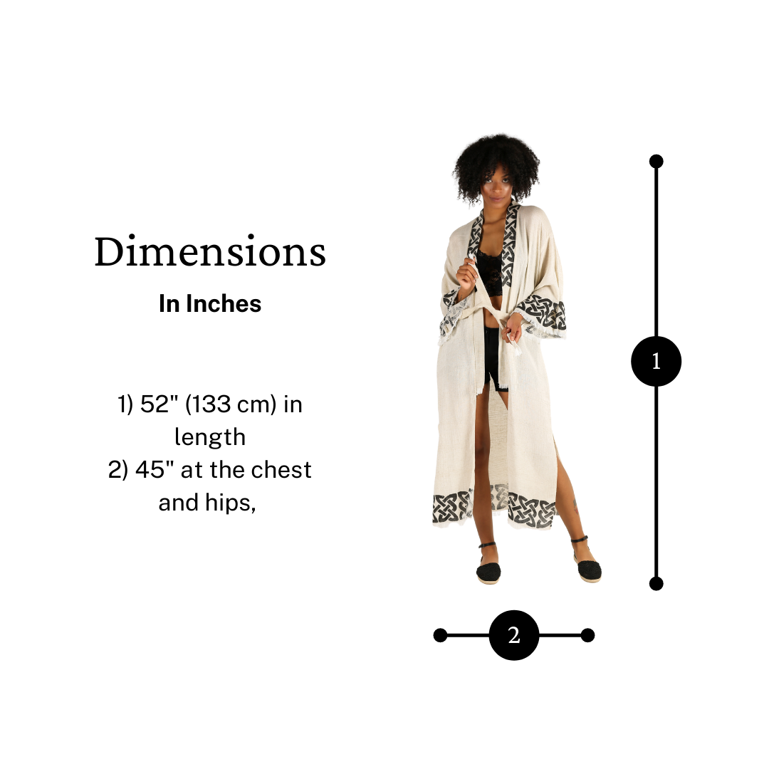 Tulip Cotton Long Kimono