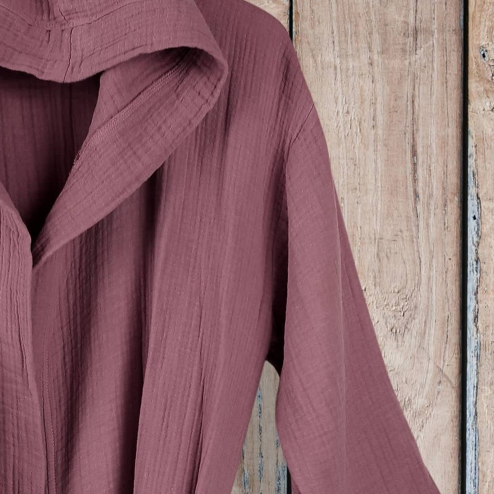 Cloud Cotton Unisex Bathrobe - White - Trimita