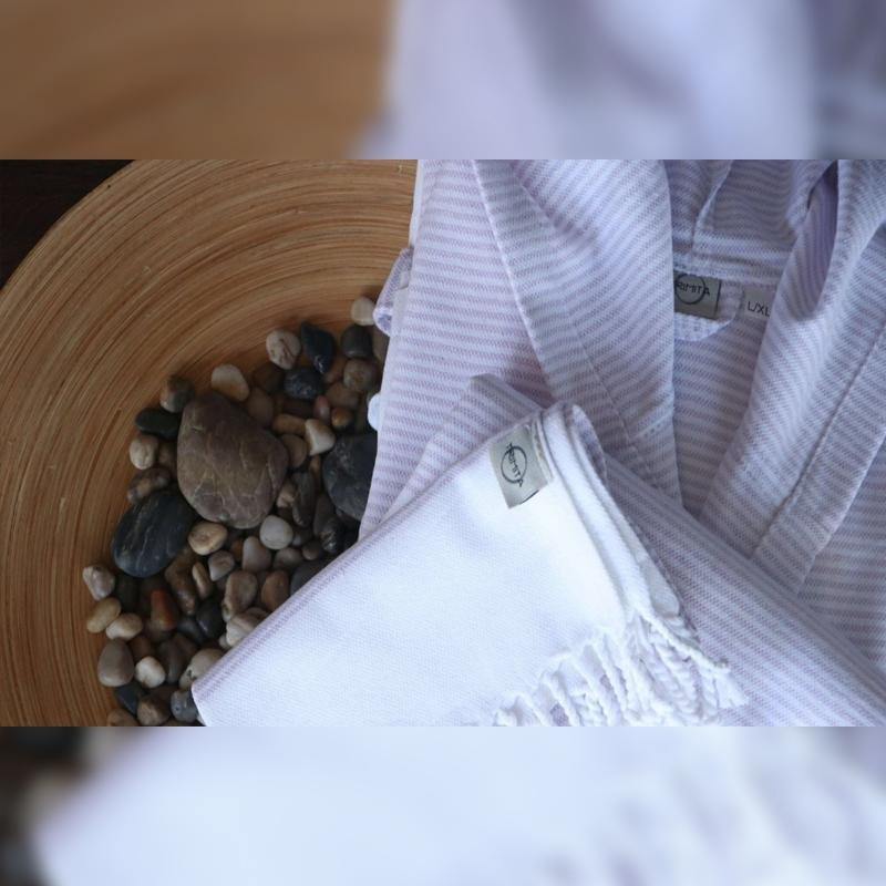 Bathrobes and Kimonos - Hammam Bathrobe | Hammam Towel | Small Hamam Towel | Lila-Trimita