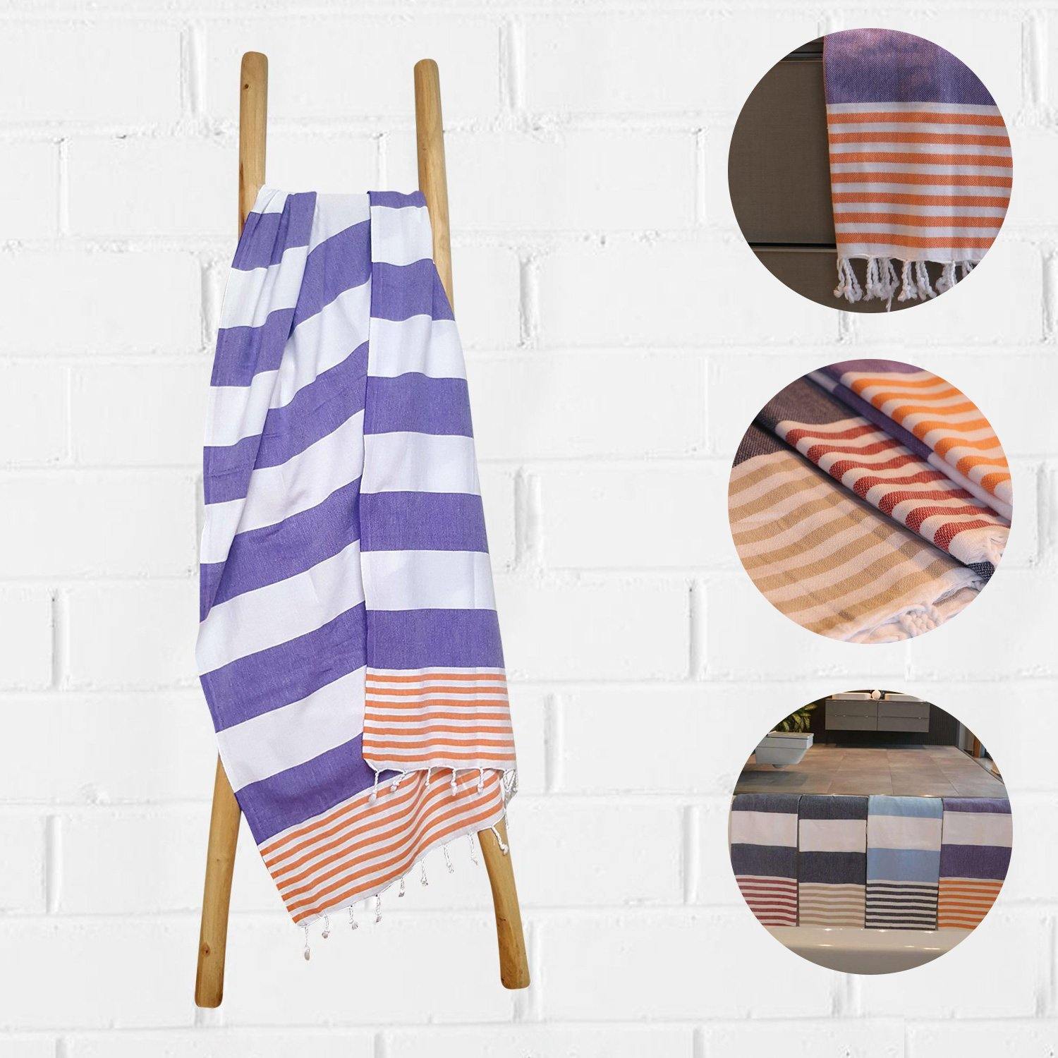 Bath Towels 35"x 69" Beach Towel 100% Cotton Turkish Towels for Bathroom - Trimita