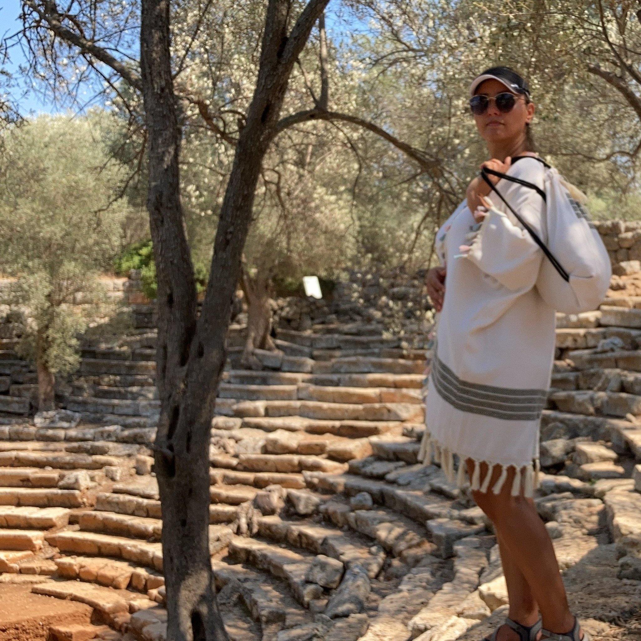 Bathrobes and Kimonos - Sedir Kimono with Beach Backpack-Trimita