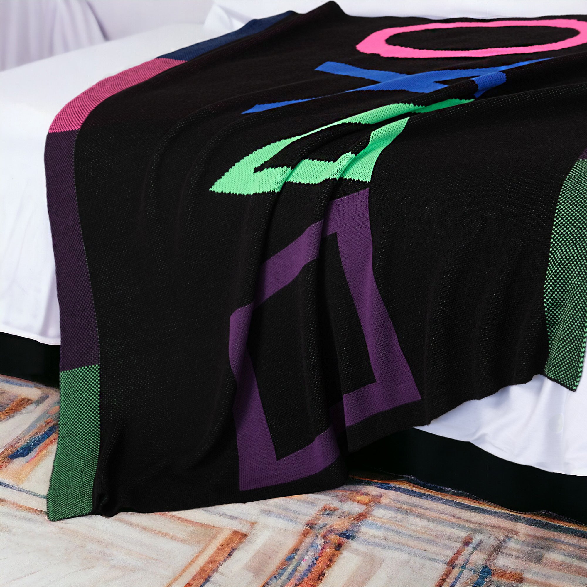 Trimita Neon Gaming Symbols Plaid