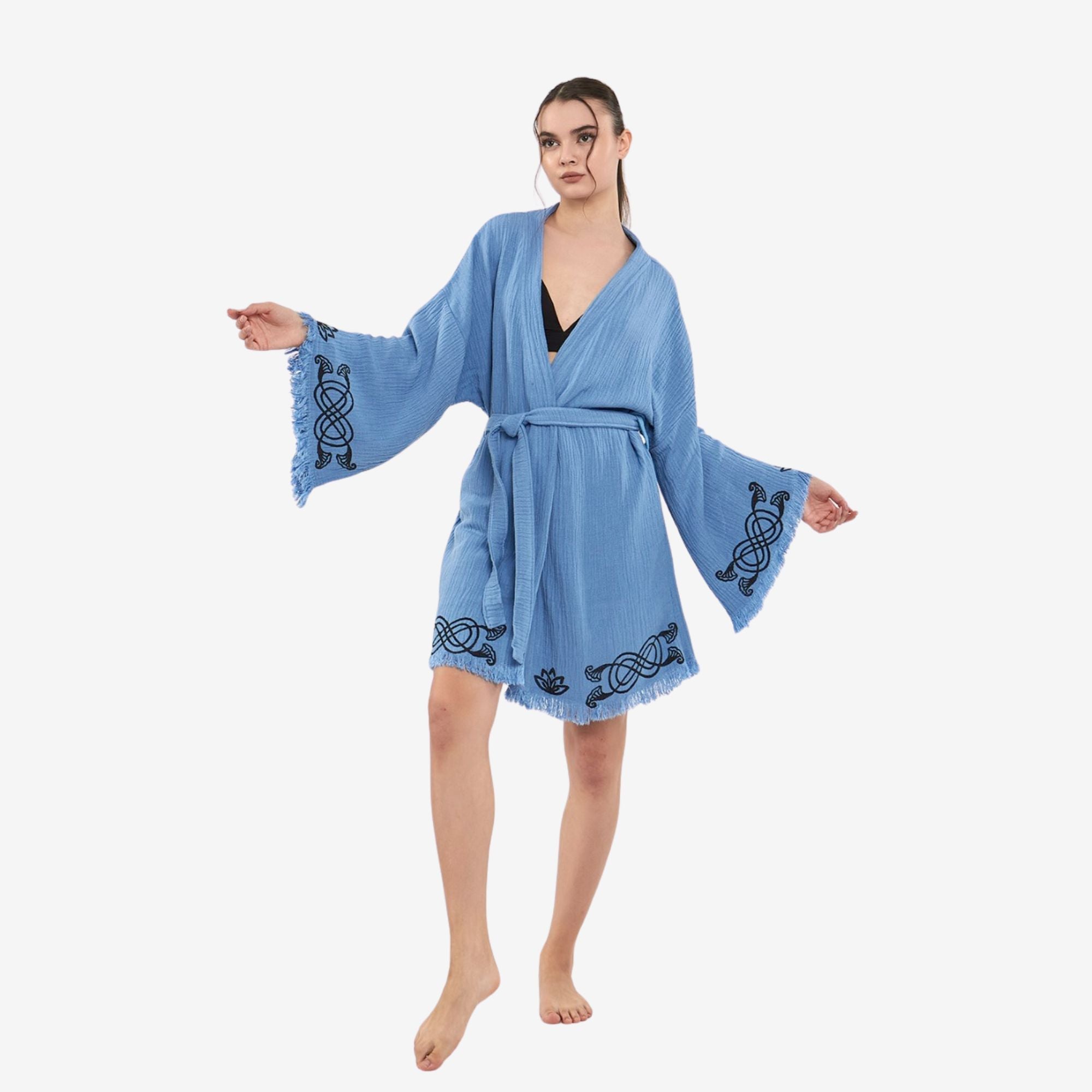 Kimono Court Forever-Bleu