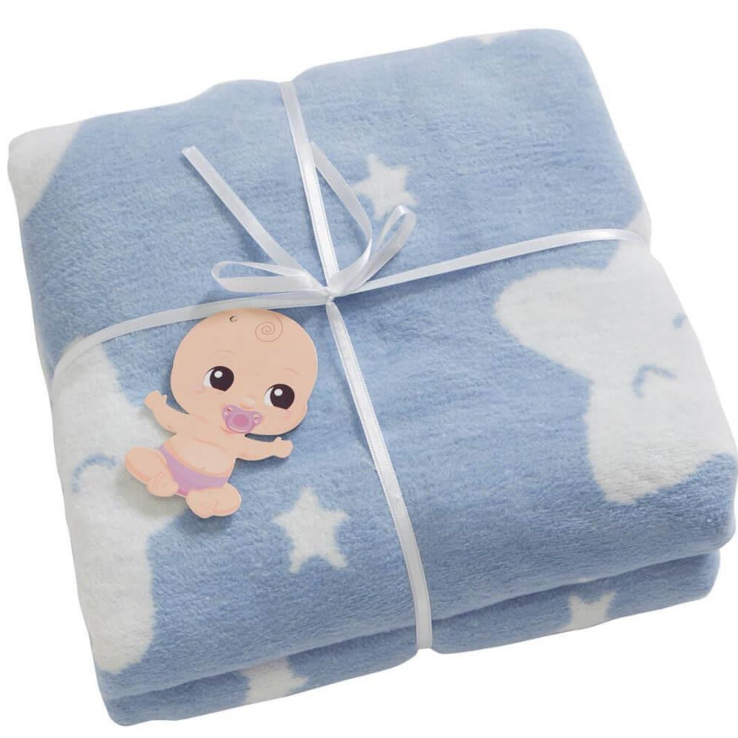 Star Cotton Baby Blanket - Blue