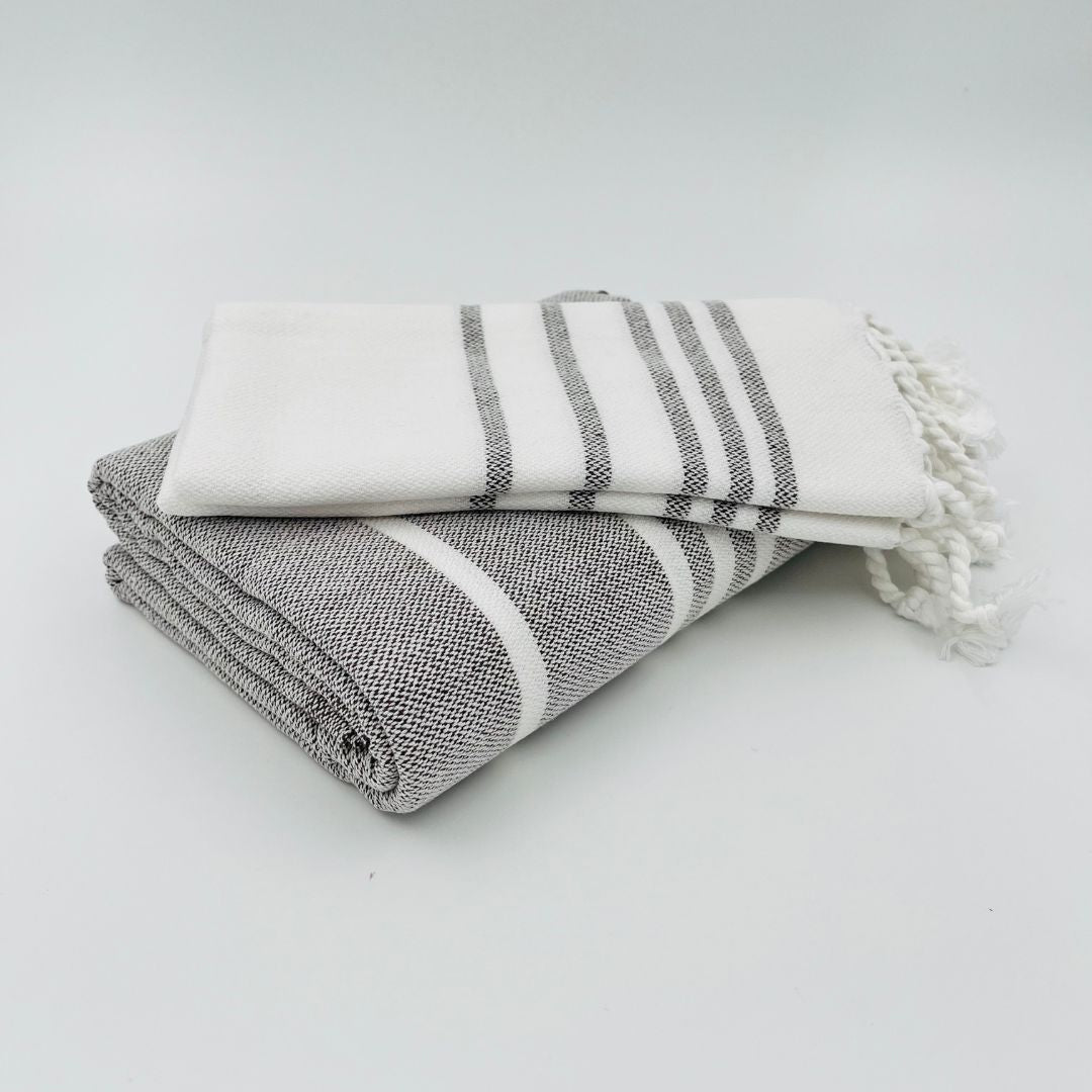 Iris striped towel set , bath towel+hand towel