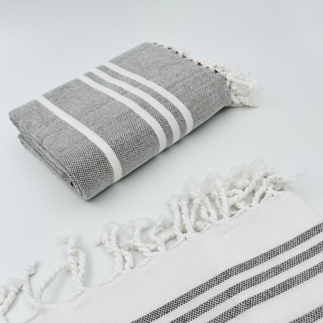 Iris striped towel set , bath towel+hand towel