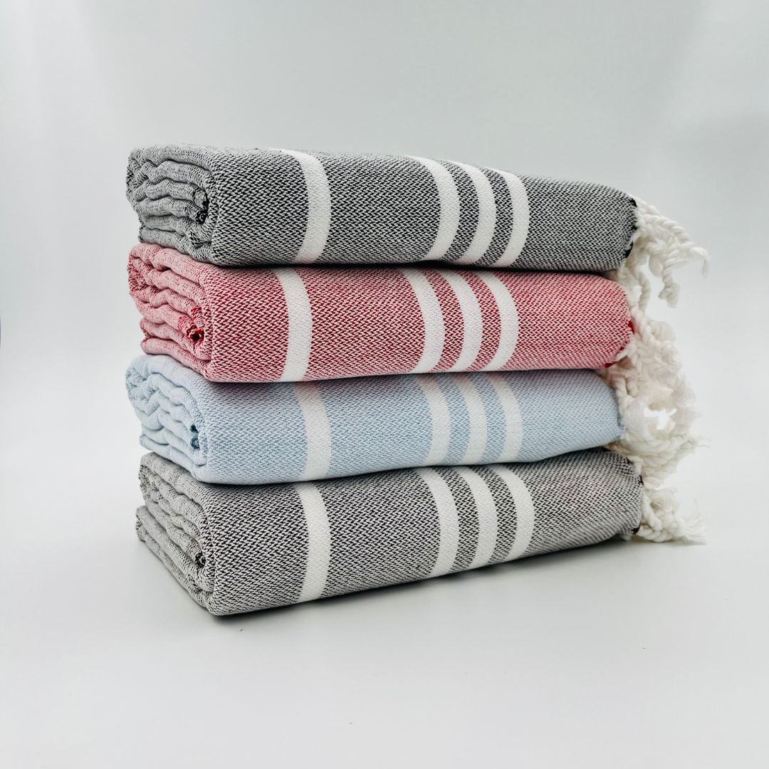 Iris striped towel set , bath towel+hand towel