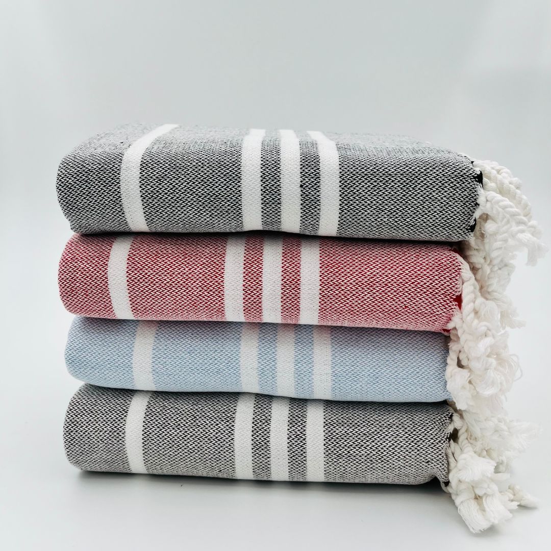 Iris striped towel set , bath towel+hand towel