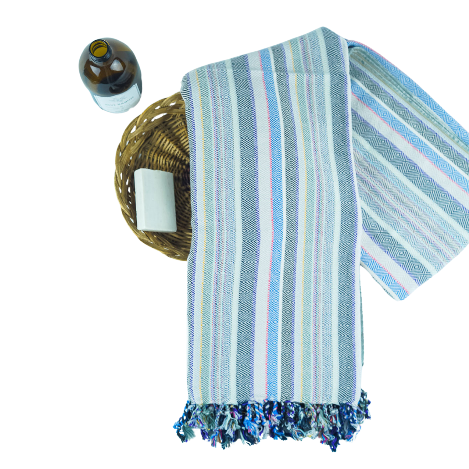 Modern gray Zena Turkish towel, stylish and ultra-soft cotton.