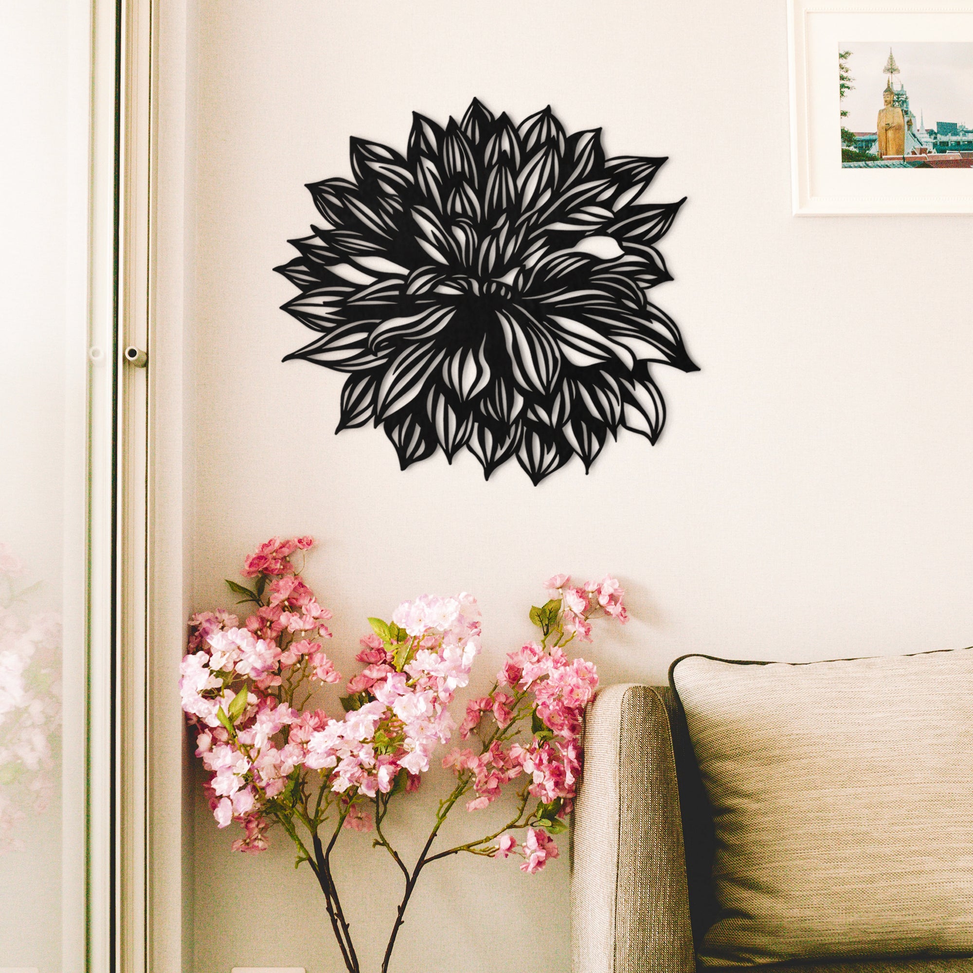 Dahlia Flower Metal Wall Art