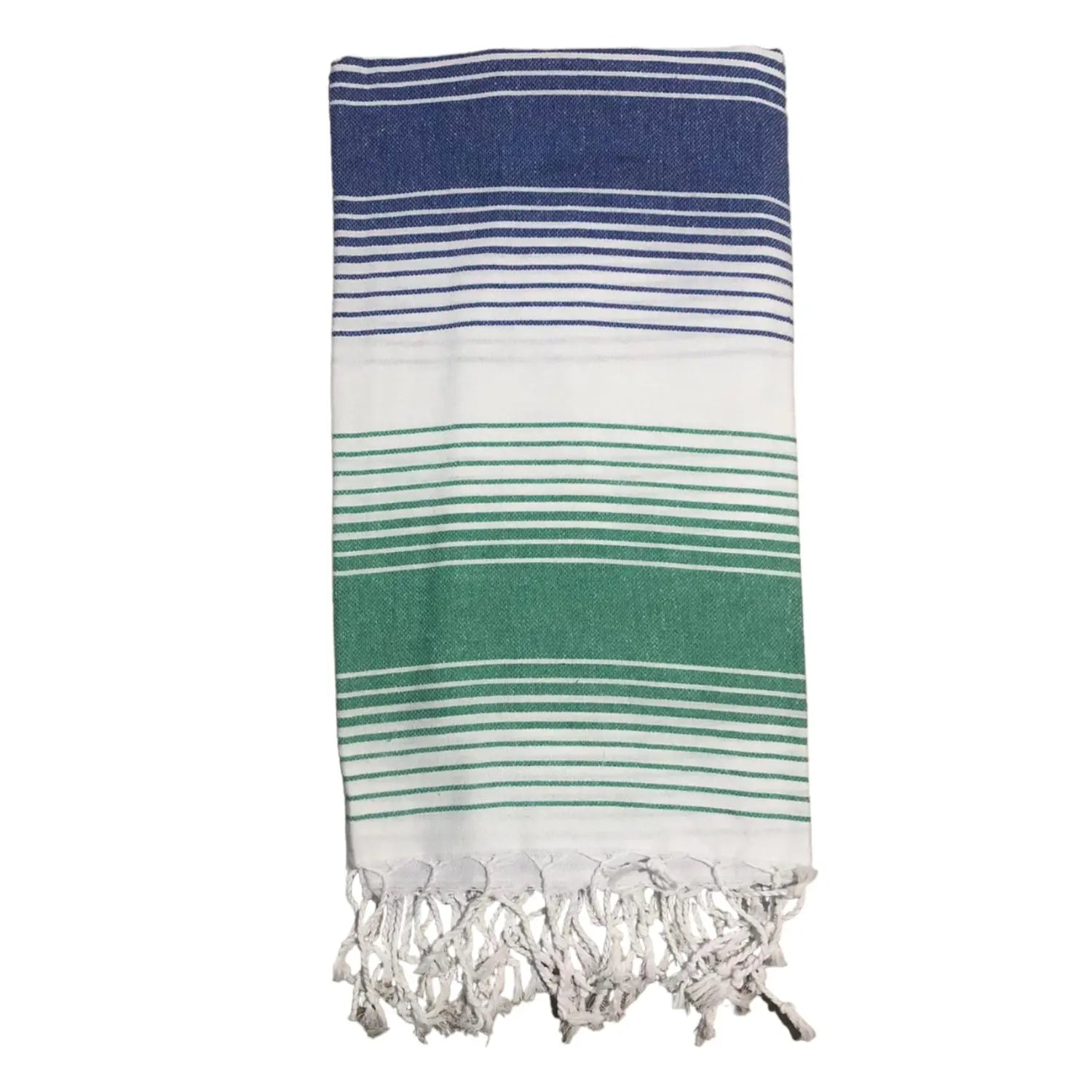 Serviette de hammam Trimita Home bleu nuit et vert style surf