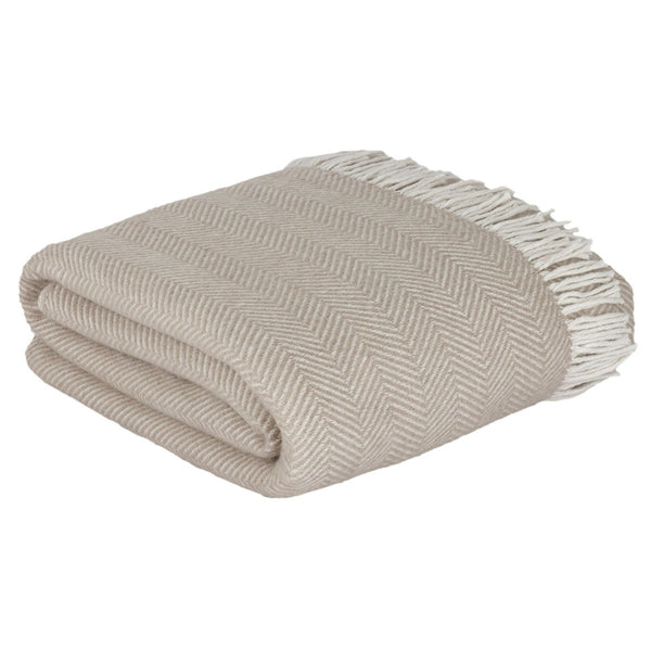 Herringbone Throw Blanket - Beige