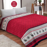 Christmas & New Year Theme Throw Blanket-Soft Warm Fluffy-TV Sofa Couch and Bed