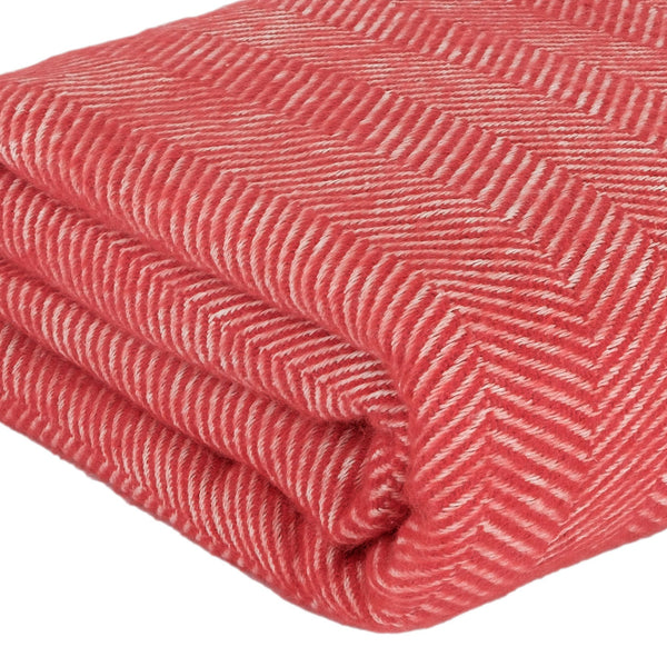 Herringbone Throw Blanket - Red