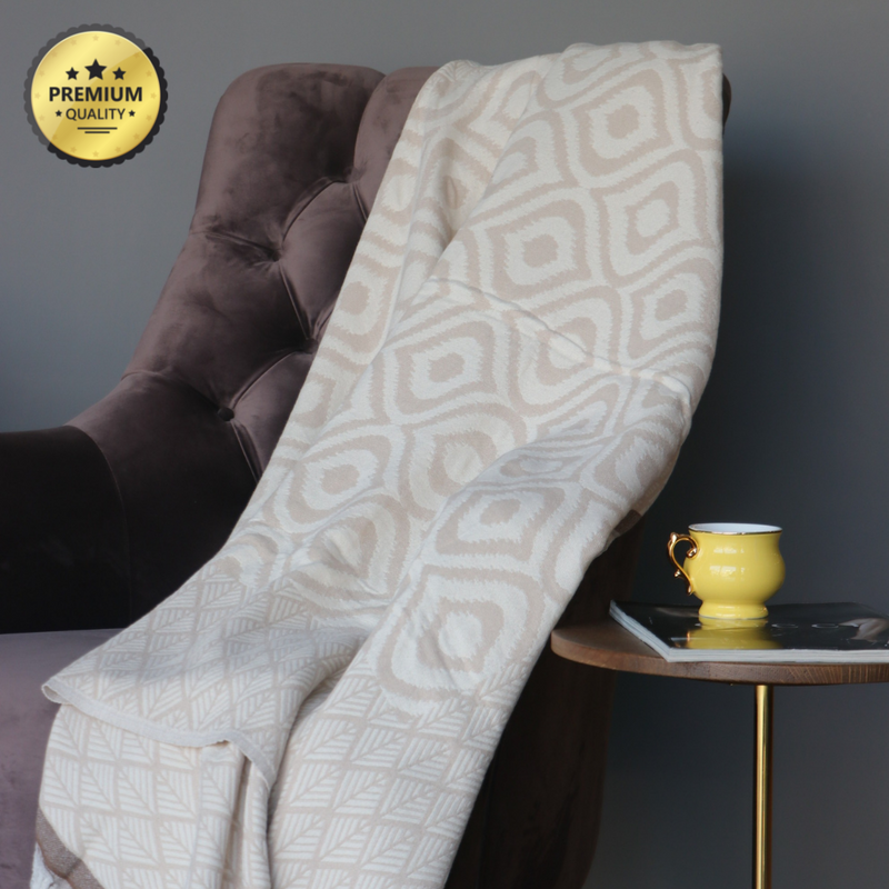 Comfort | Boho Turkish Cotton Throw Blanket - Trimita
