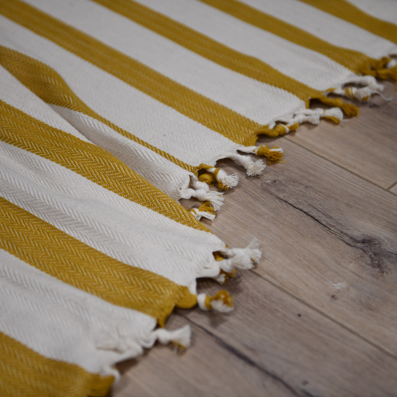 Throw Blanket SEVDA - Striped 100% Turkish Cotton